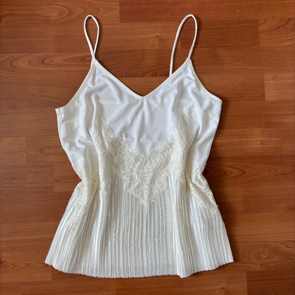 Womens White Express Lace Cami Top size small